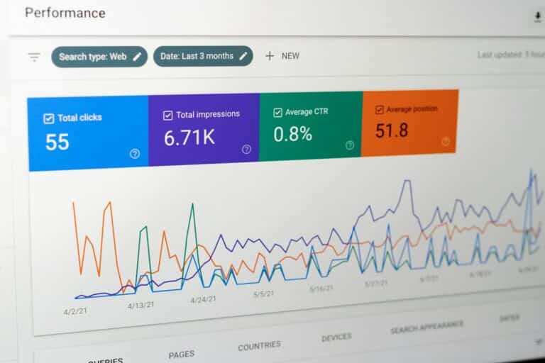 Écran de données de performance, ce que doit mesurer une prestation SEO